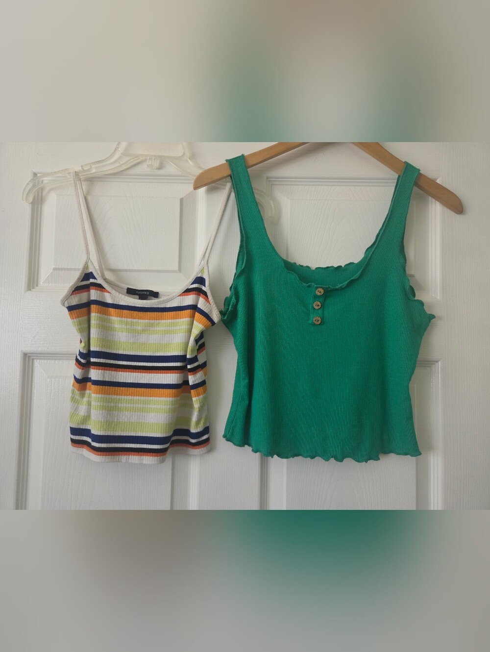 Tank Top Bundle- Green & Striped Women's Small